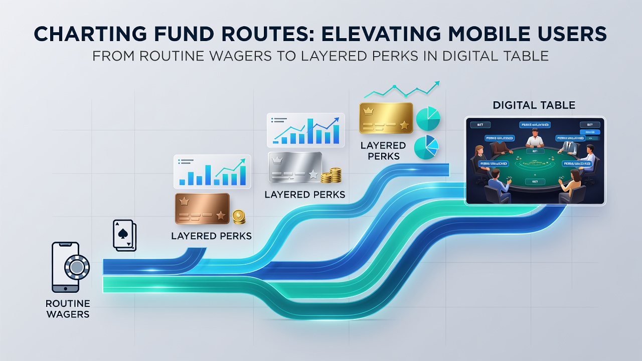 Infographic detailing funding routes from basic deposits to VIP perks in mobile sports and table game environments