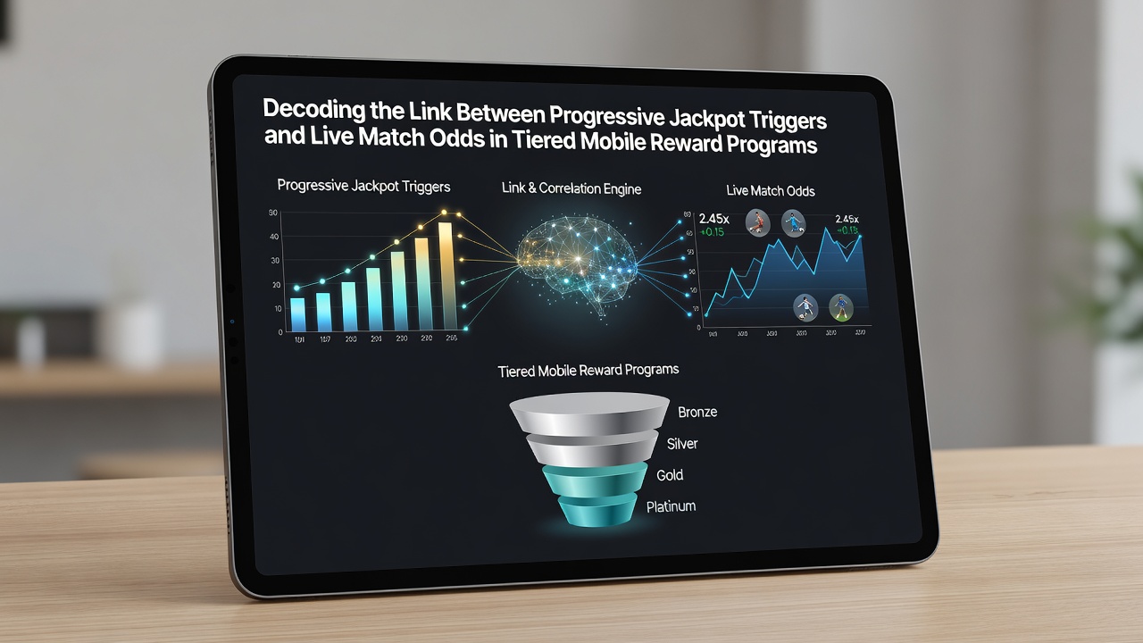 Diagram illustrating data flow between jackpot pool, live odds API, and mobile reward tier progression