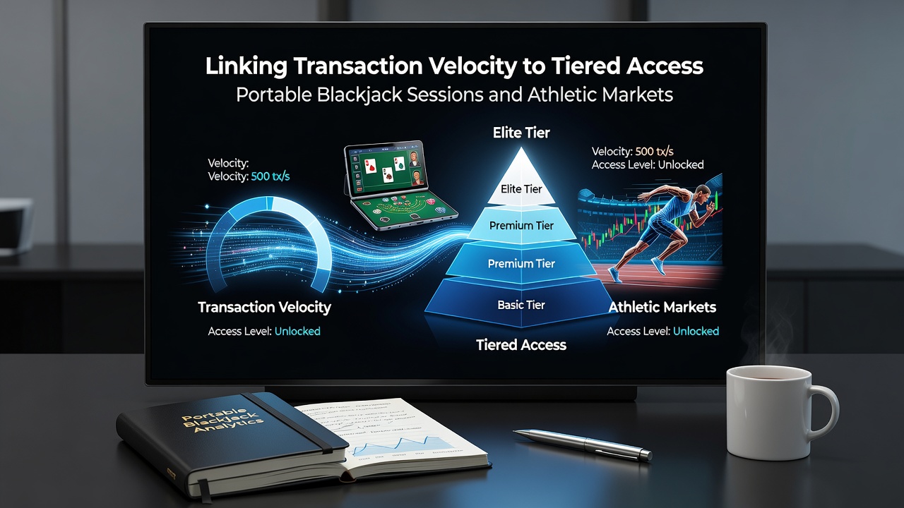 Athletic betting dashboard displaying tiered access levels tied to transaction speed metrics