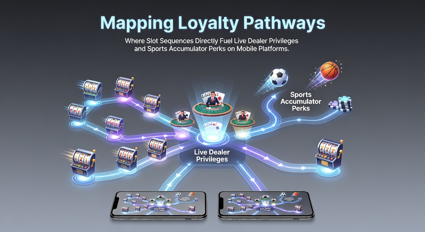 Mobile app interface showing slot game sequences transitioning into live dealer access and sports betting perks