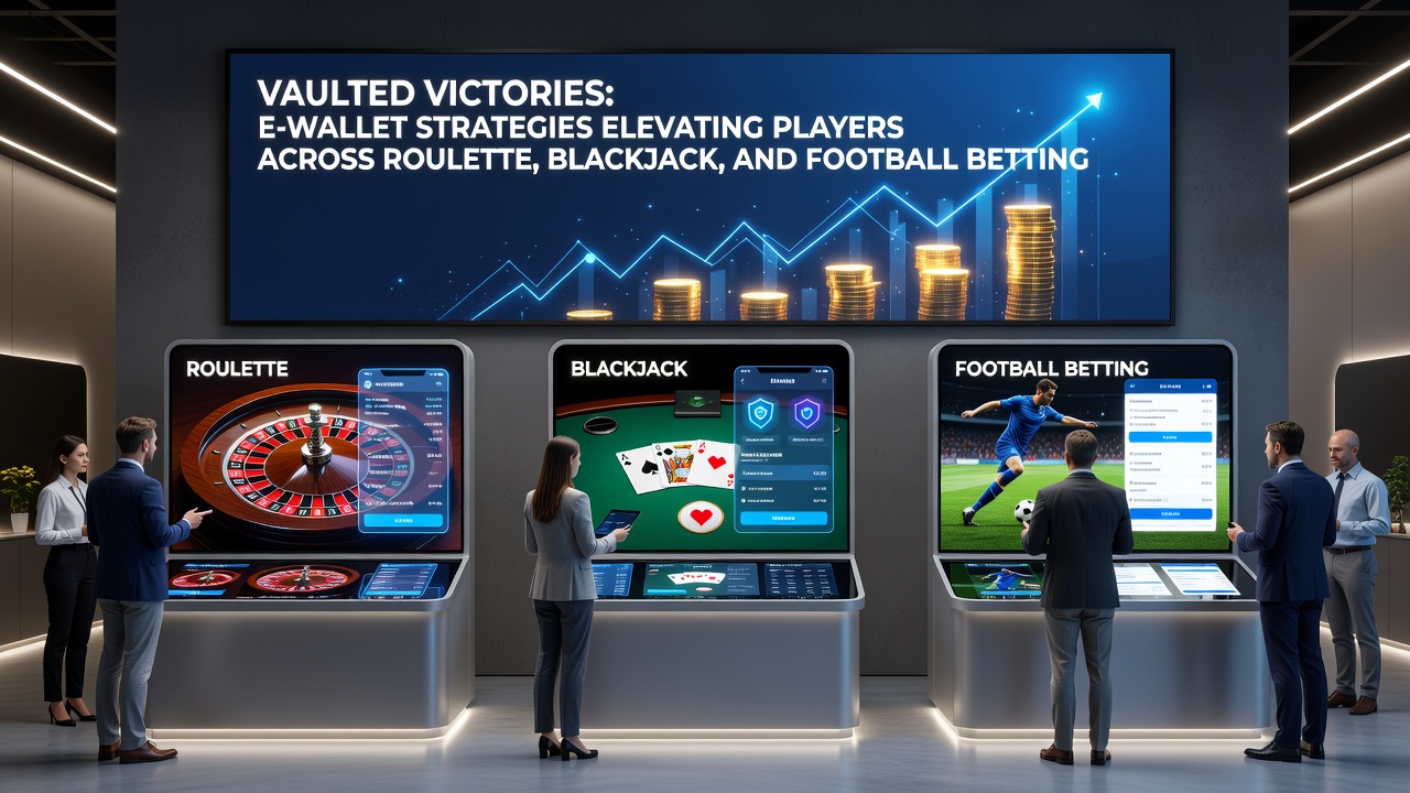 Mobile e-wallet interface displaying real-time transfers between roulette, blackjack, and football betting sections